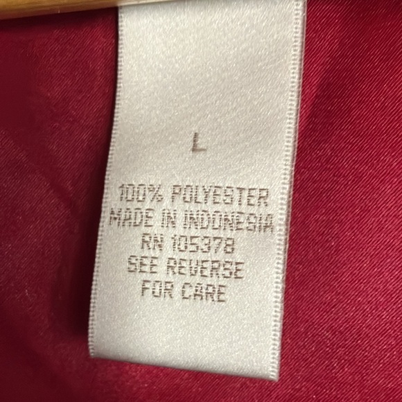 Large 3 piece Drapers&Damons red polyester pantsuit , lined perfect condition - Picture 7 of 9